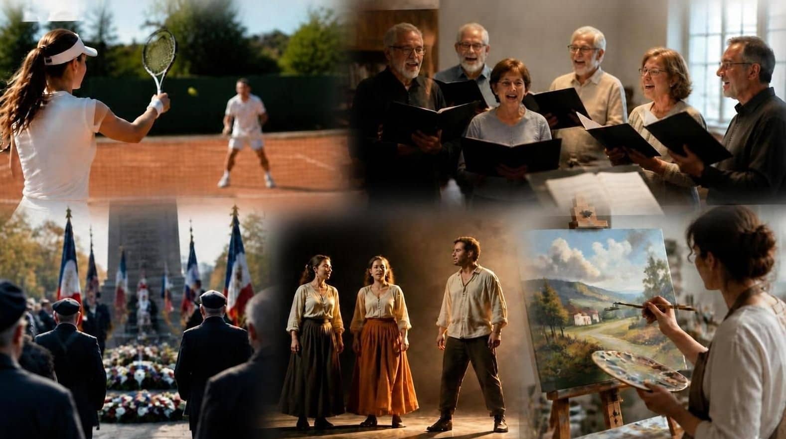 Les Associations 2 Montage photo des différentes activités proposées par les associations locales
