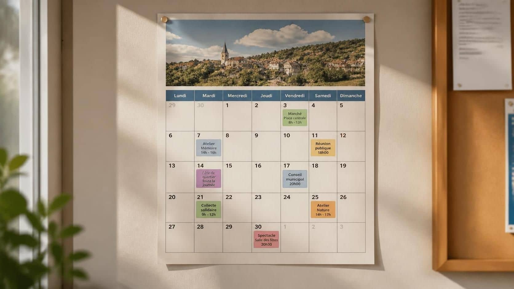 Agenda des événements et manifestations de la commune